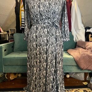 Eloquii Floor Length Snakeskin Dress